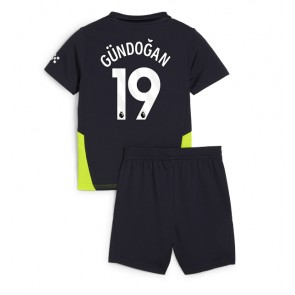 Manchester City Ilkay Gundogan #19 Dětské Venkovní dres komplet 2024-25 Krátký Rukáv (+ trenýrky)